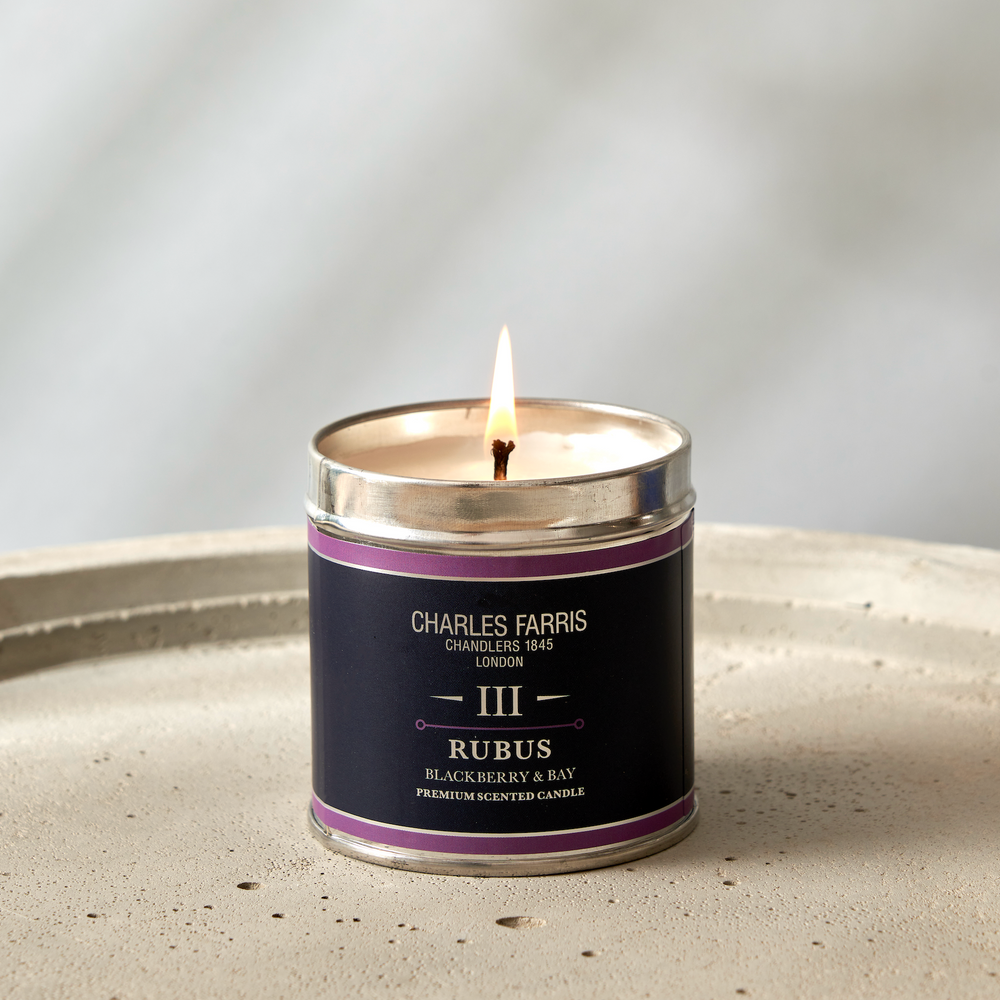 Charles Farris Rubus Scented Tin Candle, Blackberry and Bay