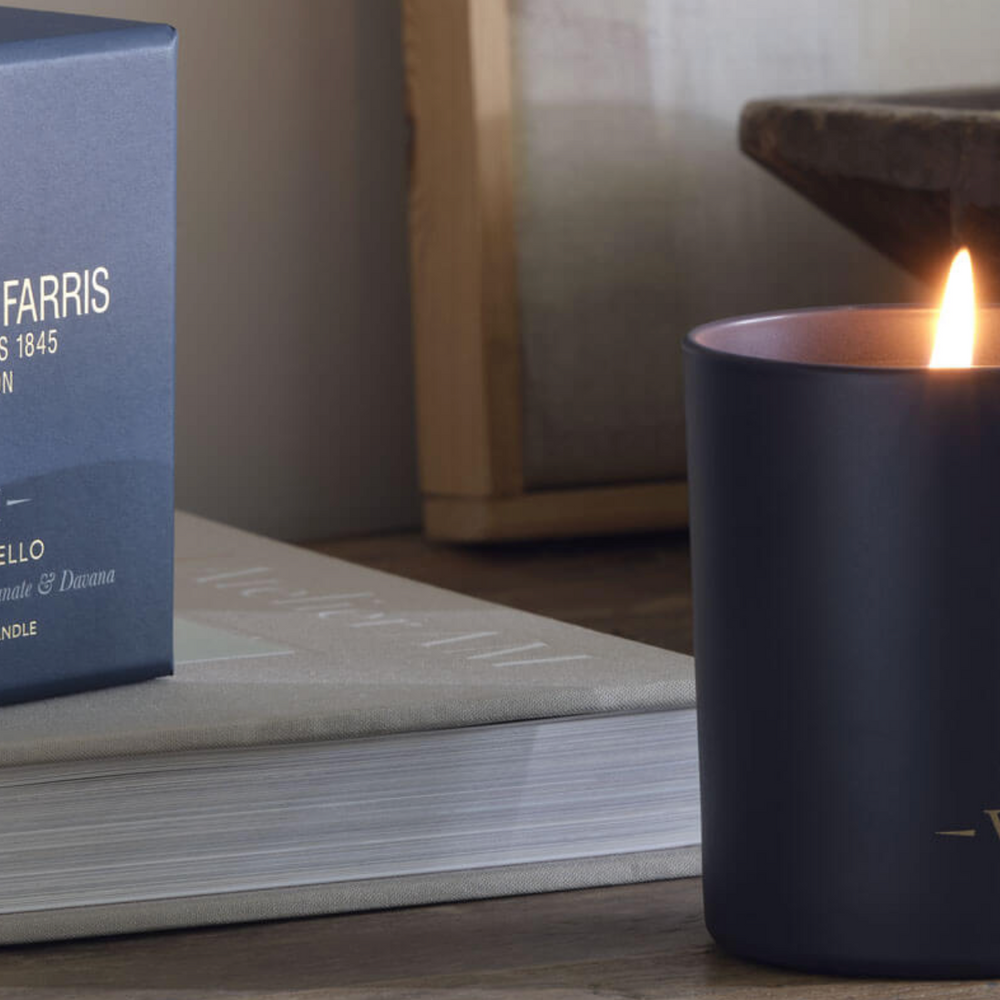Charles Farris Portobello Scented Candle, Golden Rose, Pomegranate & Davana