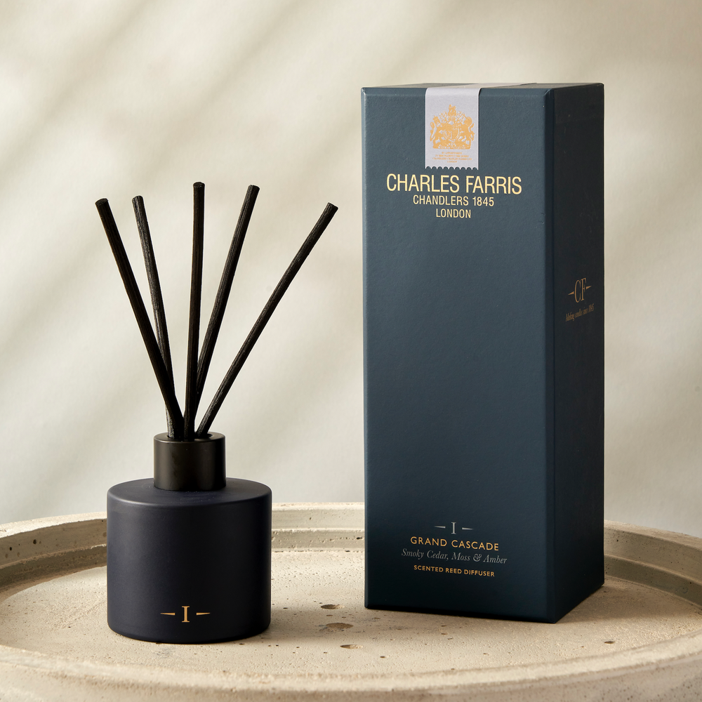 Charles Farris Grand Cascade Reed Diffuser, Smoky Cedar, Moss and Amber