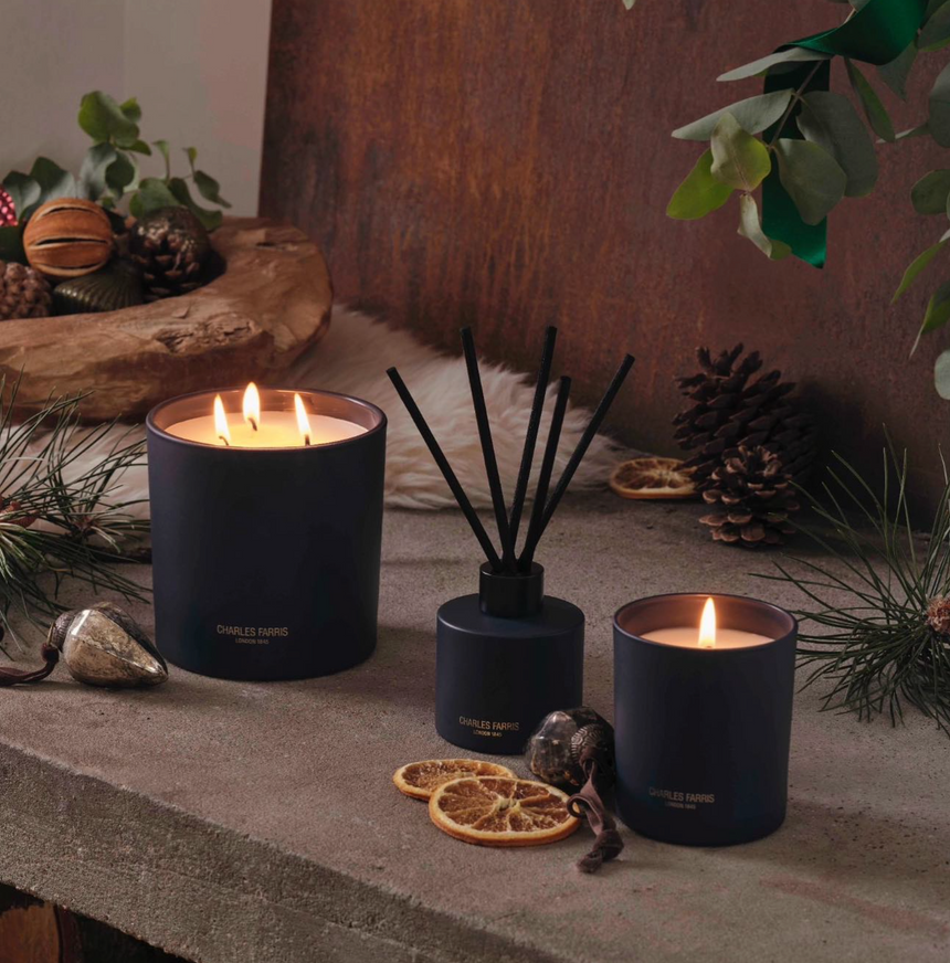Charles Farris Grand Cascade Reed Diffuser, Smoky Cedar, Moss and Amber