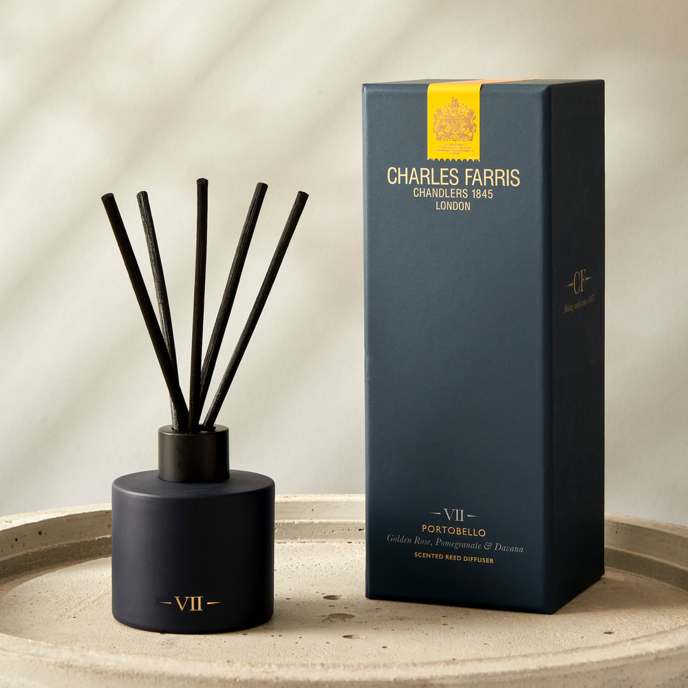 Charles Farris Portobello Reed Diffuser, Golden Rose, Pomegranate & Davana