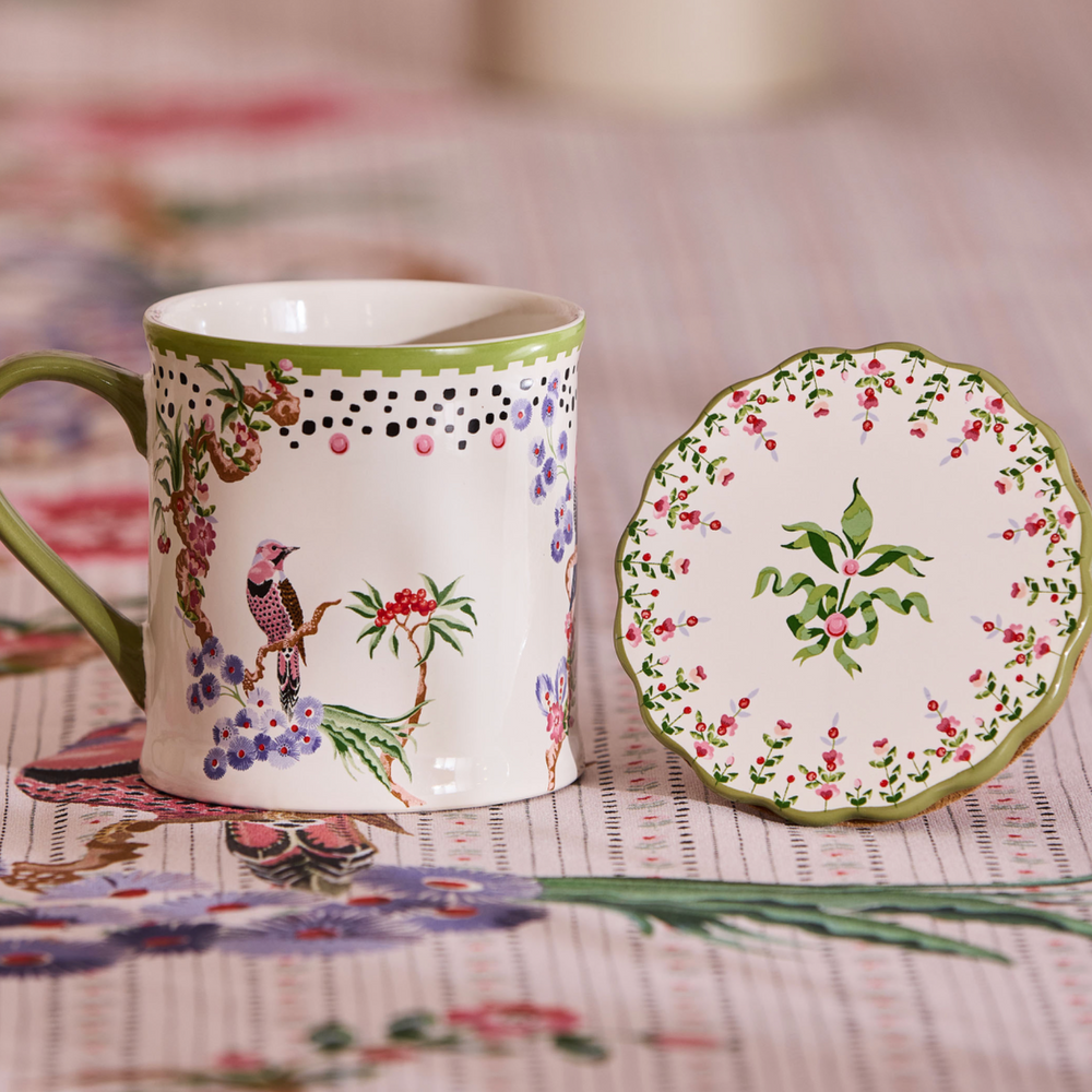 Cath Kidston Spring Birds Mug & Coaster Set