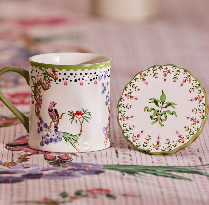 Cath Kidston Spring Birds Mug & Coaster Set