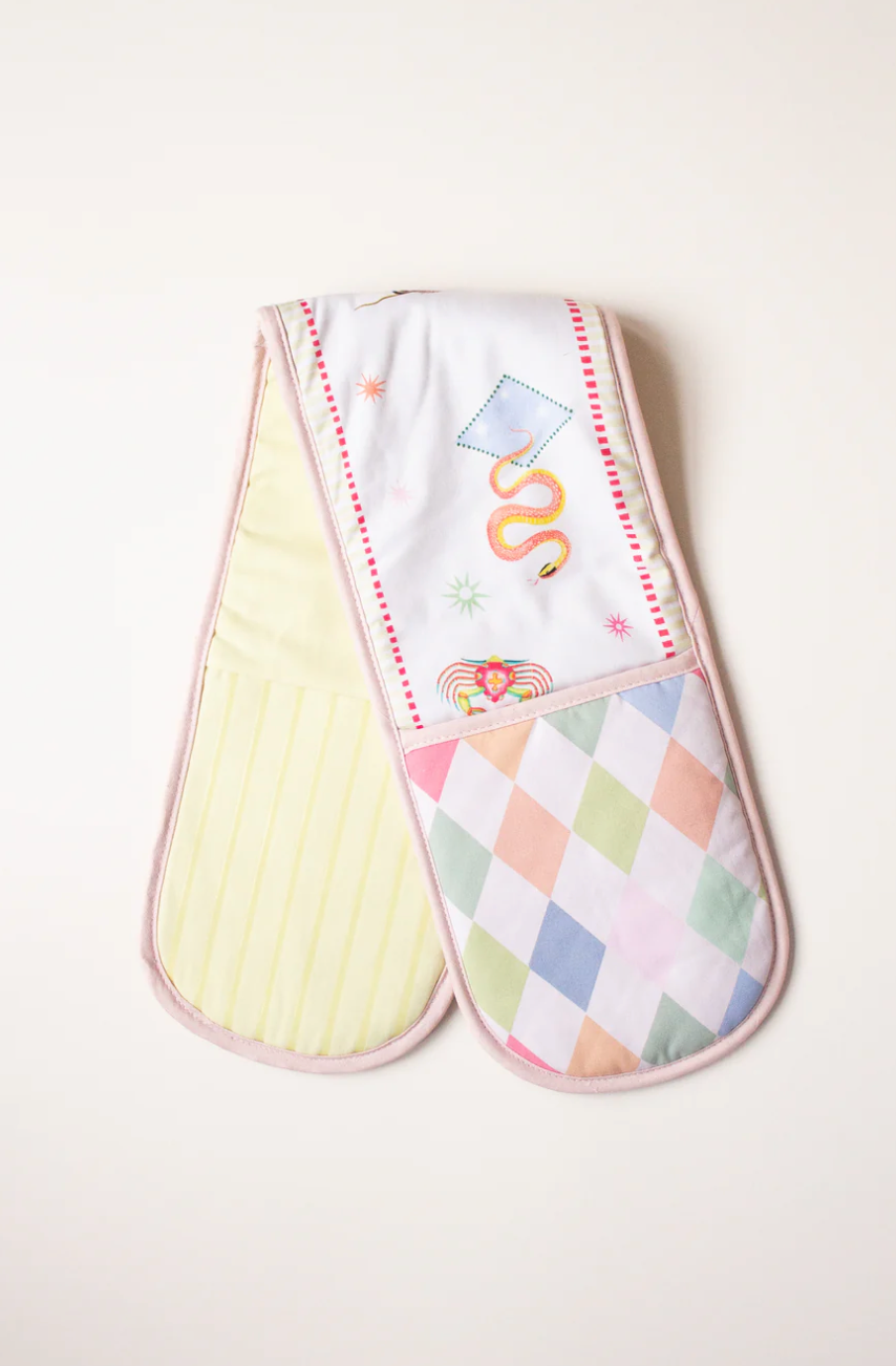 Yvonne Ellen Double Oven Gloves, Harlequin