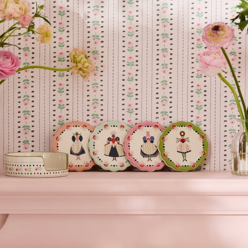 Cath Kidston Spring Birds Round Coaster (Set Of 4)