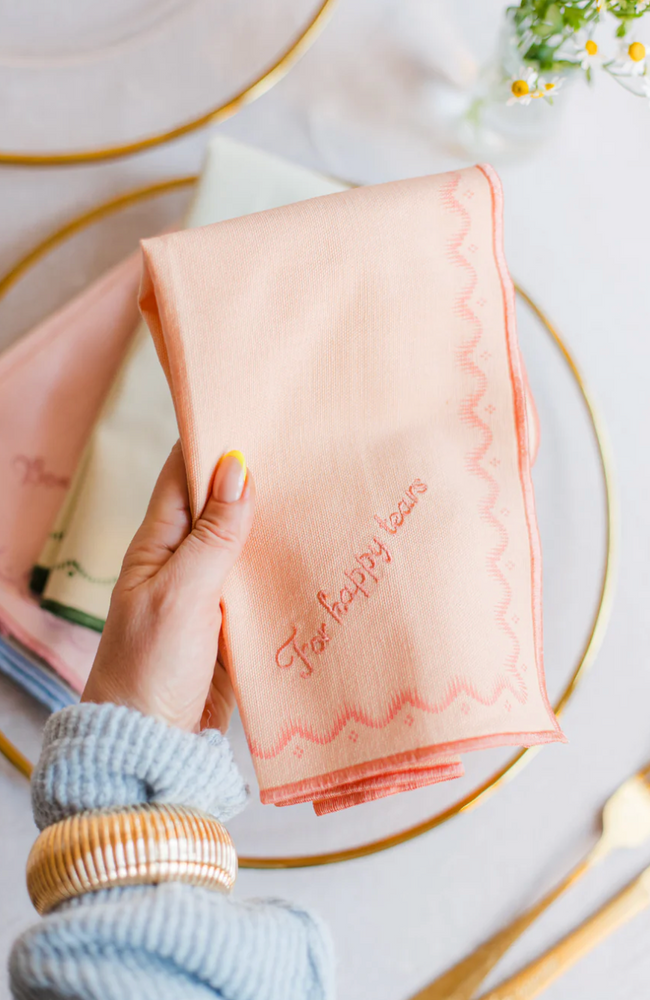 Yvonne Ellen Slogan Embroidered Napkins ( Set Of 4)