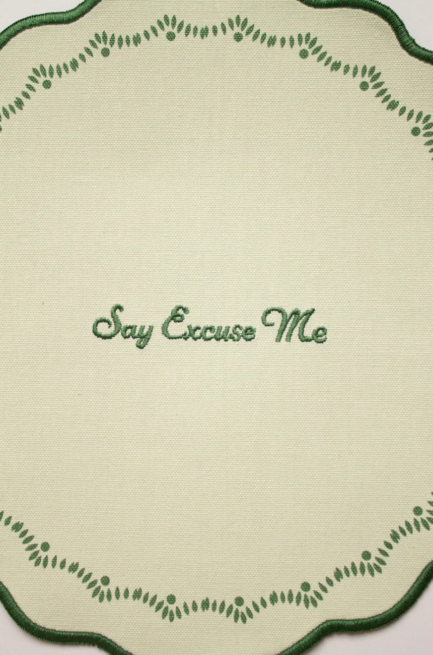 Yvonne Ellen Slogan Embroidered Placemats ( Set Of 4)