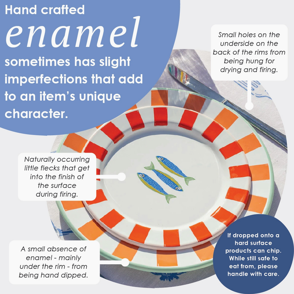 Talking Tables Bon Appetit Olive Enamel Side Plate, (20CM)