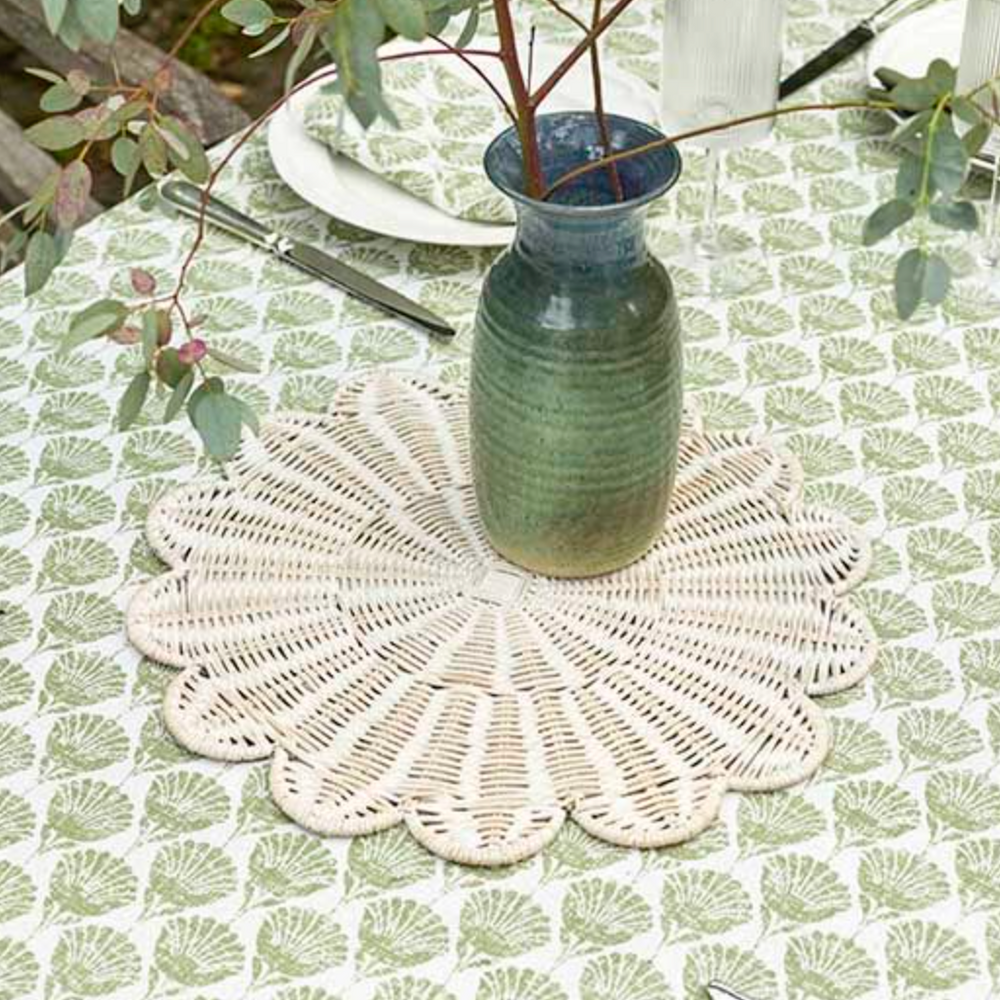 Walton & Co Carnation Tablecloth, Olive