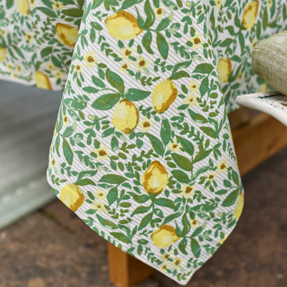 Walton & Co  Lemon Cotton Tablecloth