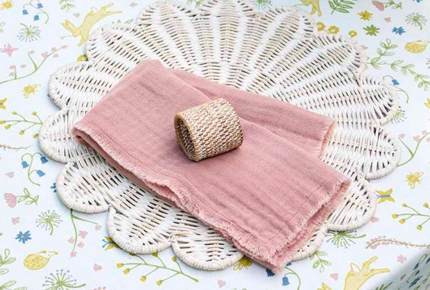 Walton & Co Soft Weave Cotton Napkins, Plaster (Set Of 2)