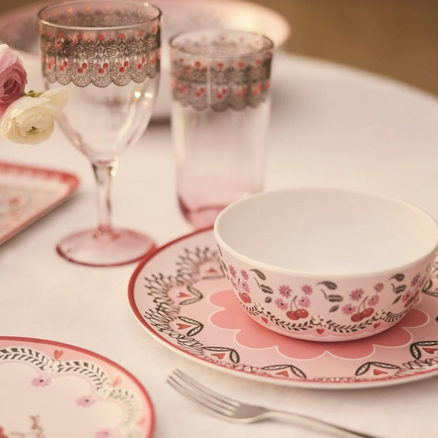 Cath Kidston Cherry picnic Wine Glass