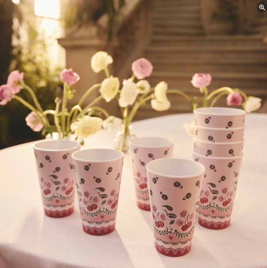 Cath Kidston Cherry Melamine Tumblers (Set Of 4)