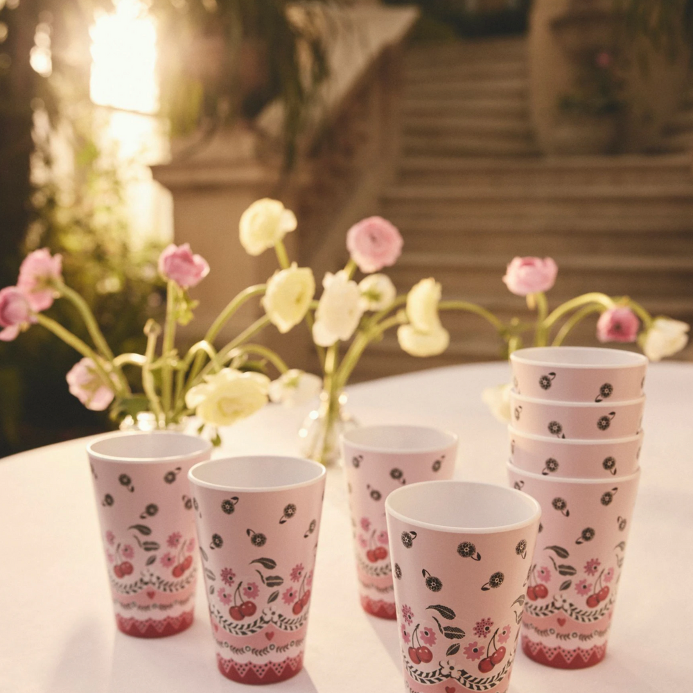 Cath Kidston Cherry Melamine Tumblers (Set Of 4)