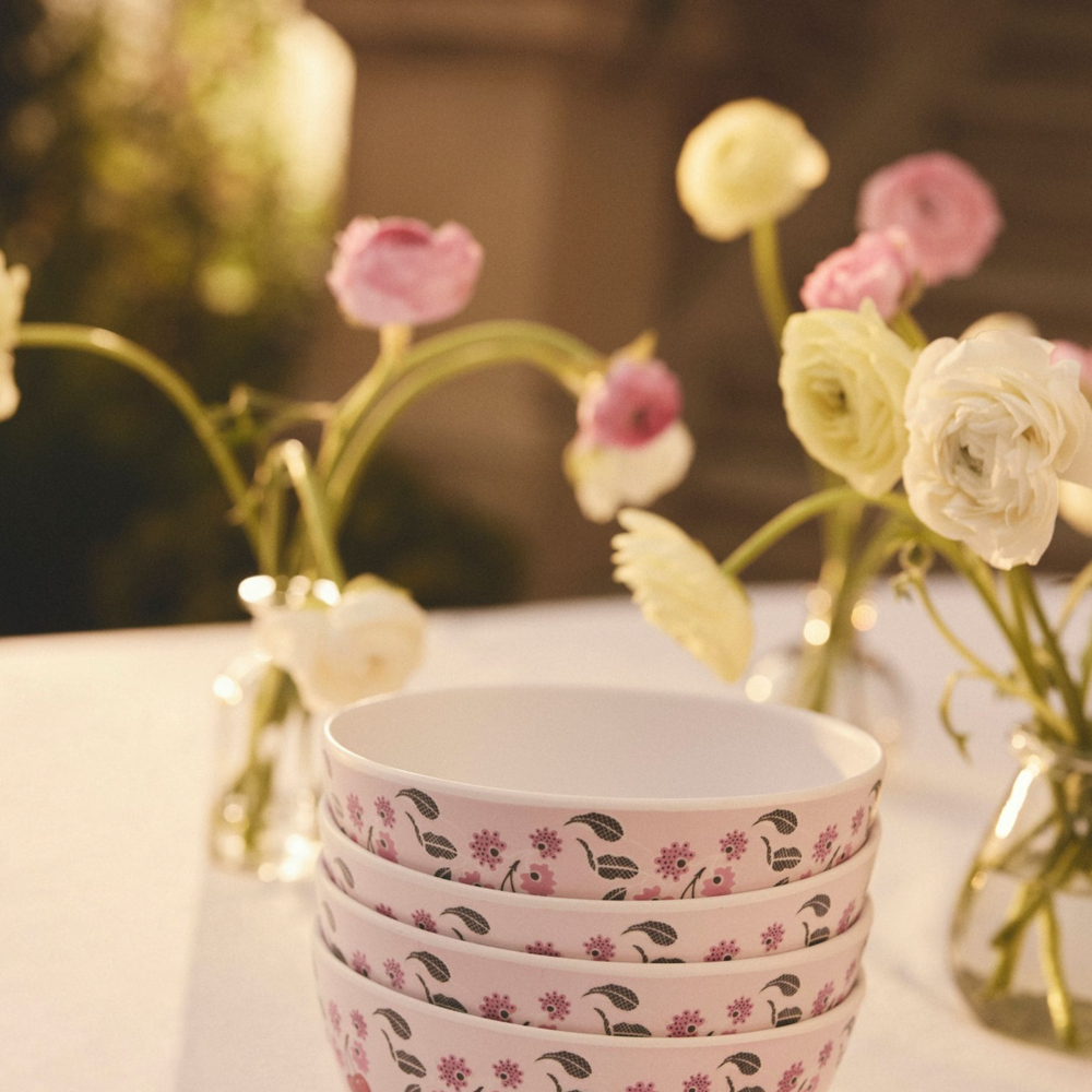 Cath Kidston Cherry Melamine Picnic Bowls (Set Of 4)