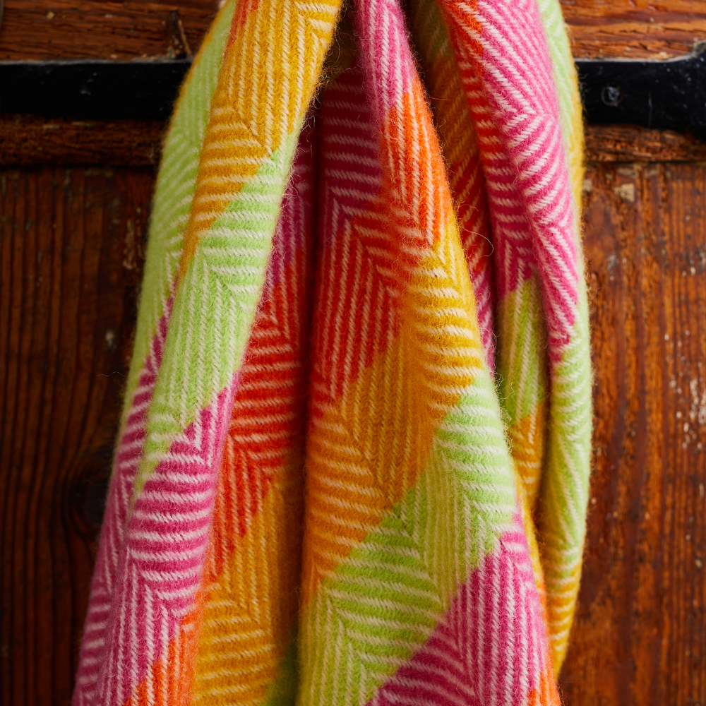 Tweedmill Pure New Wool Throw, Stripe Refresh