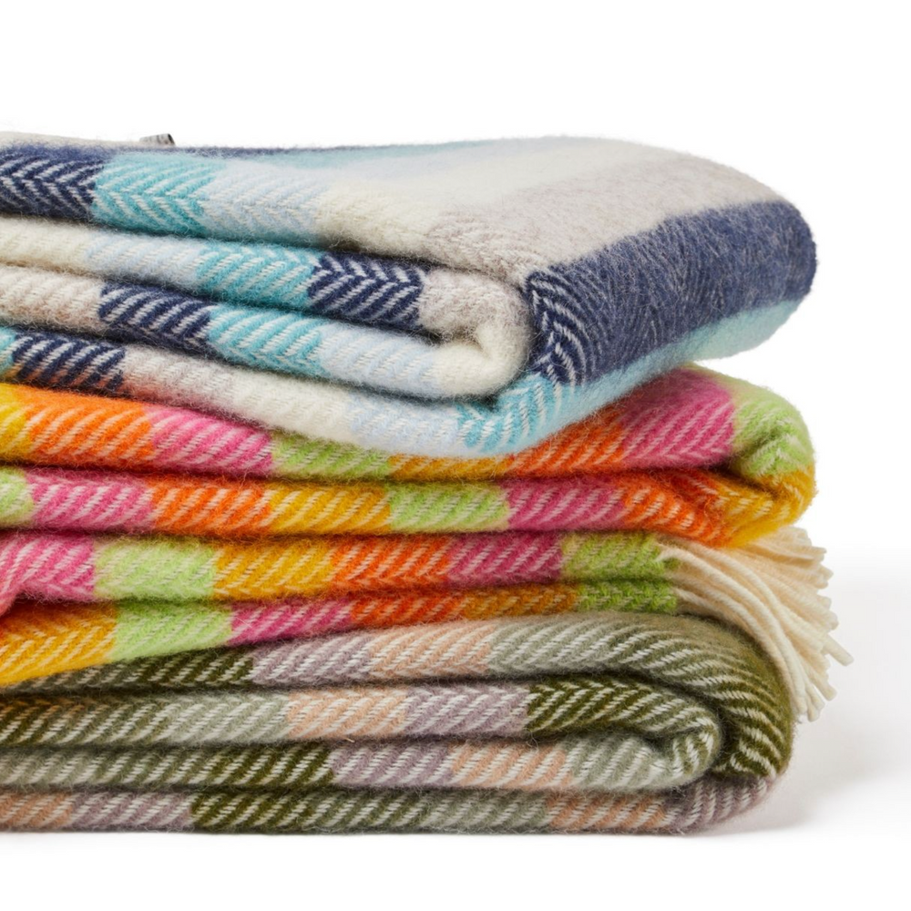 Tweedmill Pure New Wool Throw, Stripe Refresh