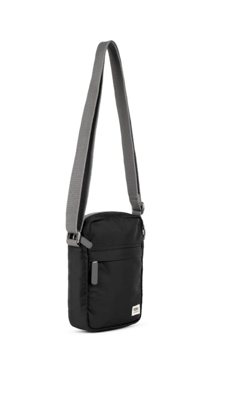 Roka London Bond Crossbody Bag, Black (Recycled  Nylon Ripstop)