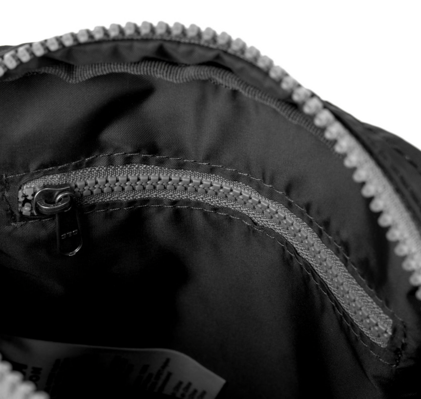 Roka London Bond Crossbody Bag, Black (Recycled  Nylon Ripstop)