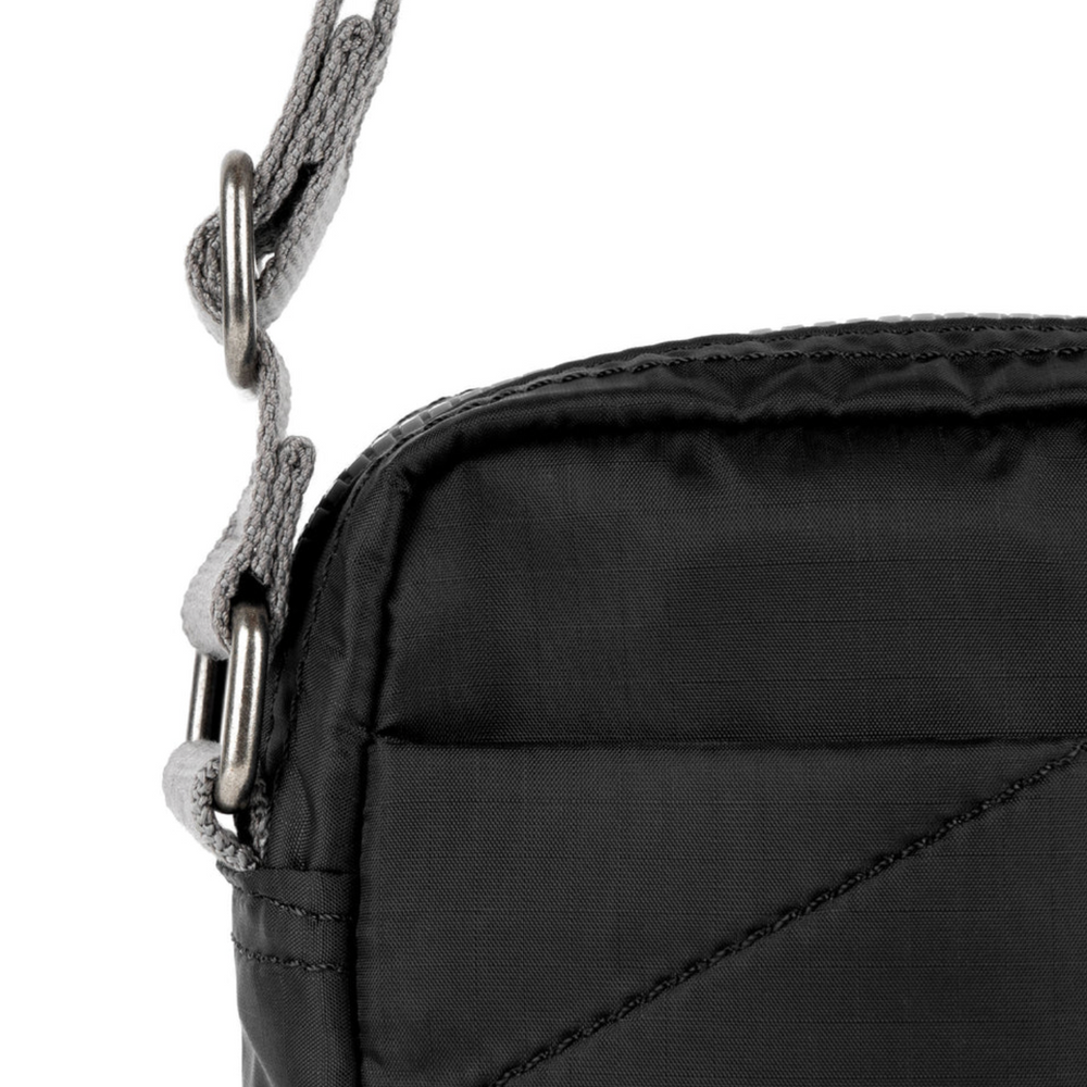 Roka London Bond Crossbody Bag, Black (Recycled  Nylon Ripstop)