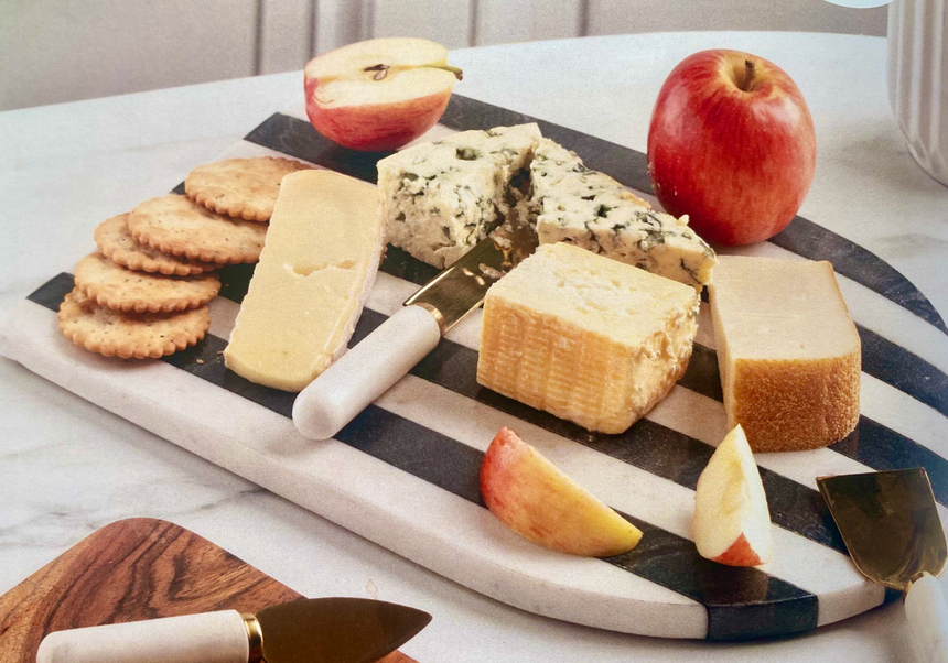 Style Sisters Striped Marble Serving Board