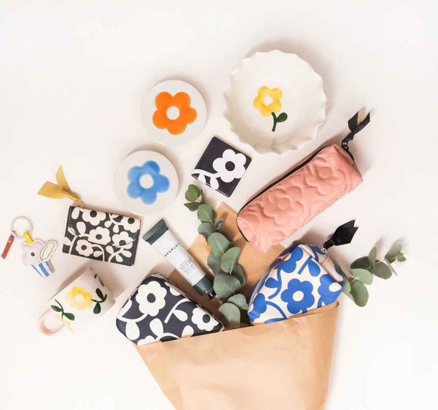 Caroline Gardner Ceramic Floral Coasters (Set Of 4)