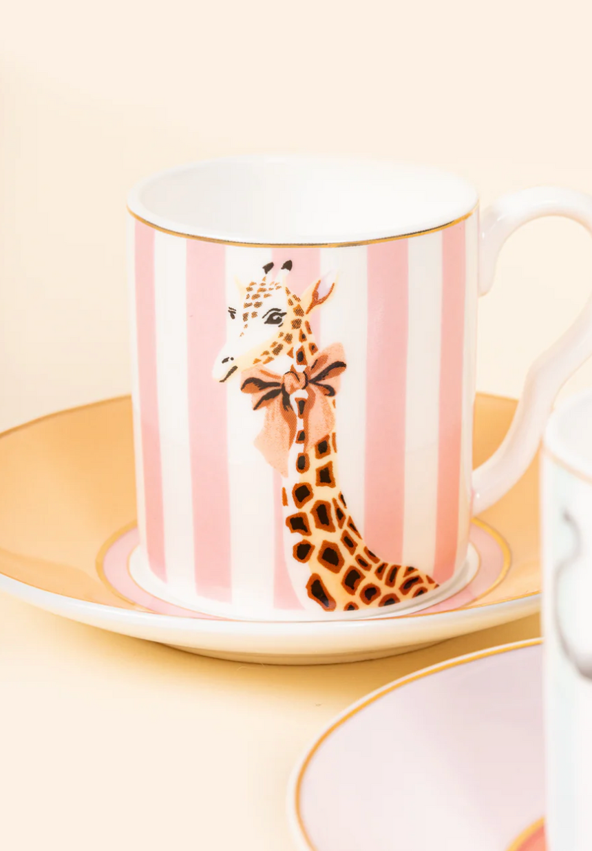 Yvonne Ellen Animal Espresso Cup & Saucer (Set of 2 )