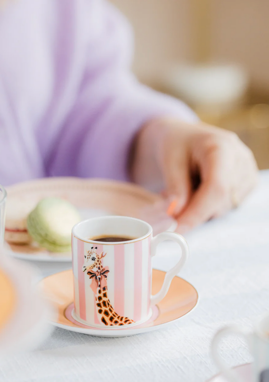 Yvonne Ellen Animal Espresso Cup & Saucer (Set of 2 )