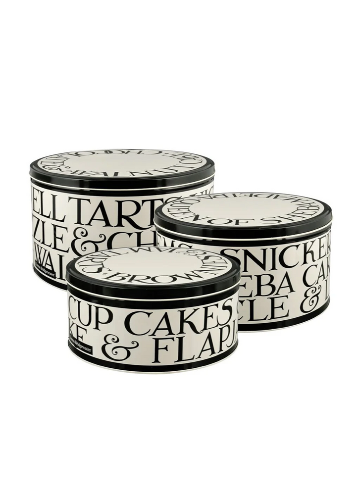 Emma Bridgewater Round Cake Tins, Black Toast (Set Of 3)