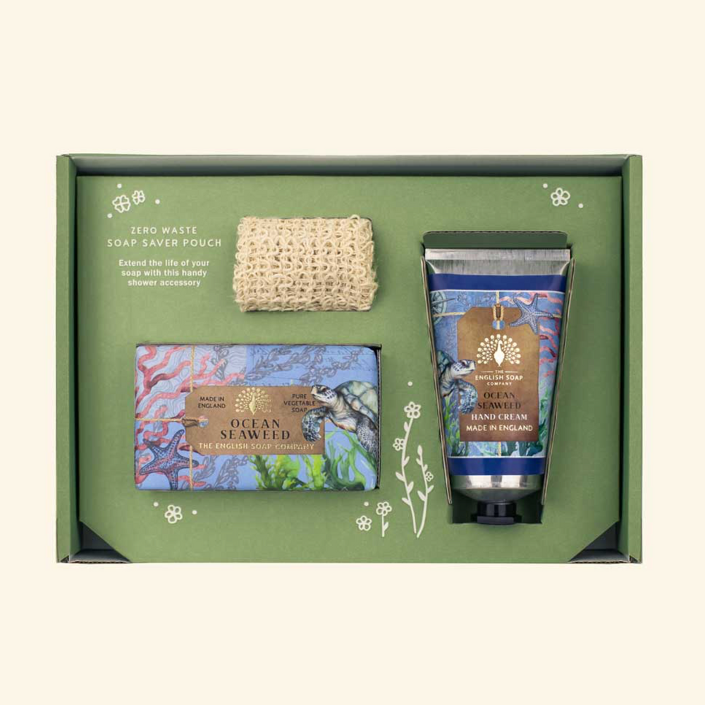 The English Soap Company Anniversary, Ocean Seaweed Soap & Hand Cream Gift Set