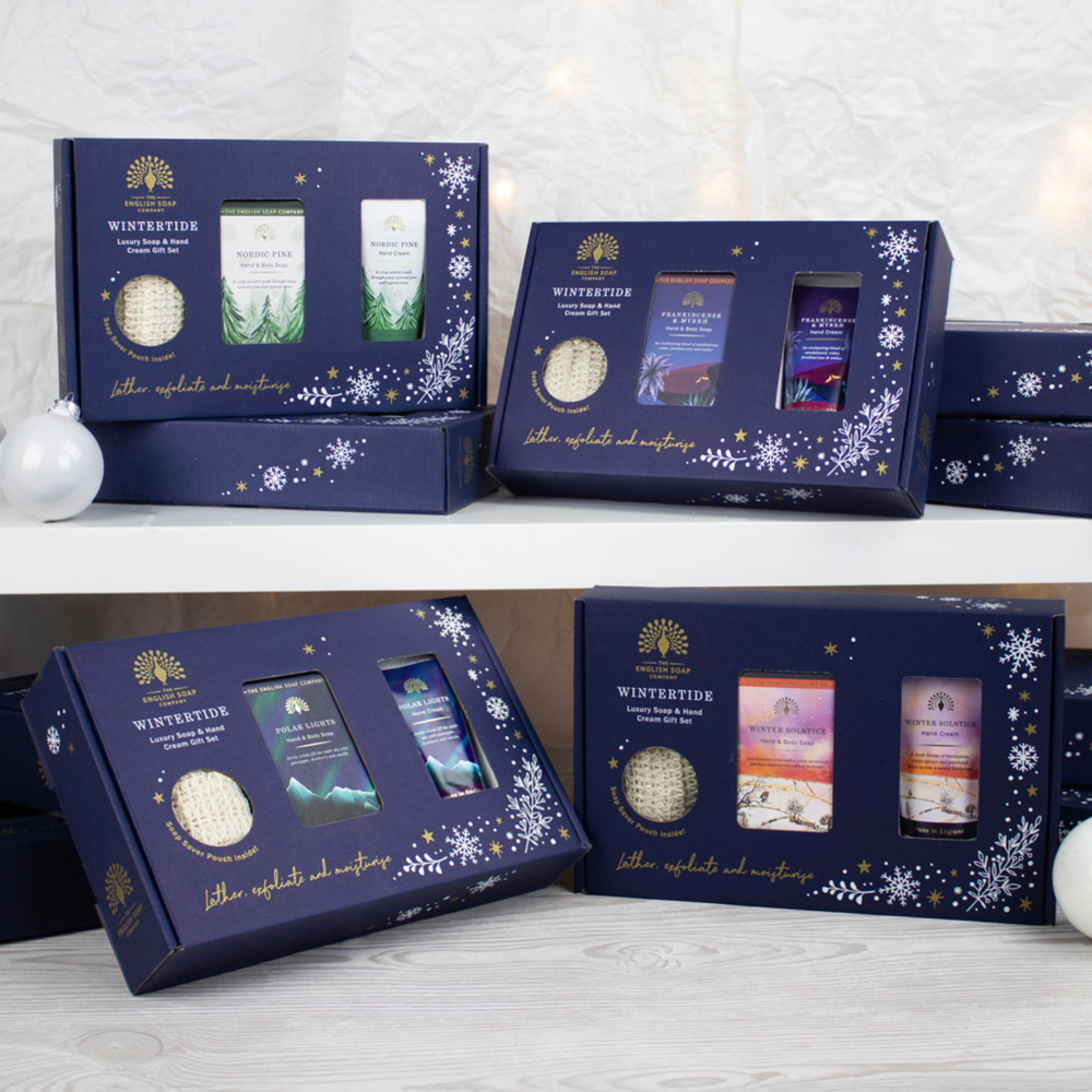 The English Soap Company Wintertide, Frankincense & Myrrh Luxury Soap & Hand Cream Gift Set