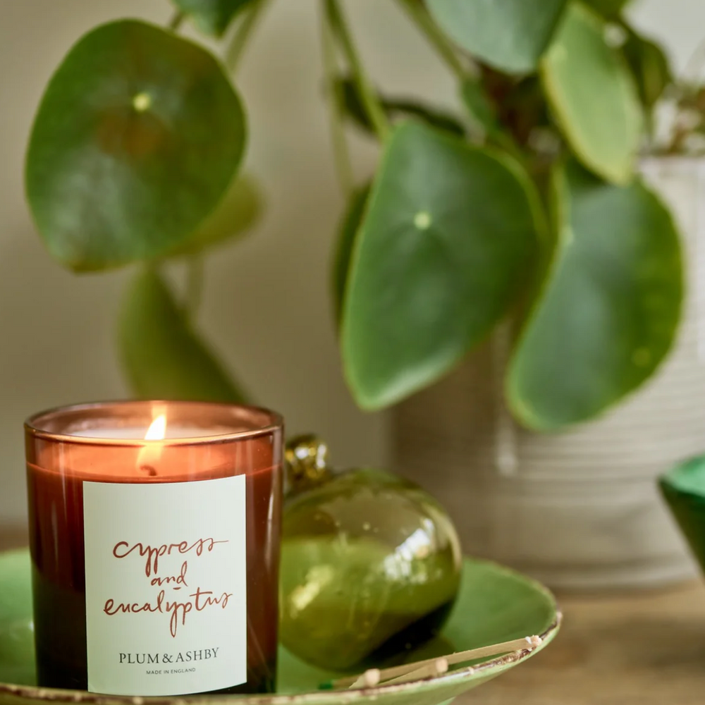 Plum & Ashby Scented Candle, Cypress & Eucalyptus