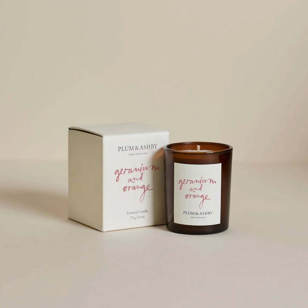 Plum & Ashby Scented Votive, Geranium & Orange