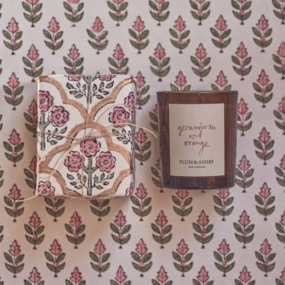 Plum & Ashby Scented Votive, Geranium & Orange