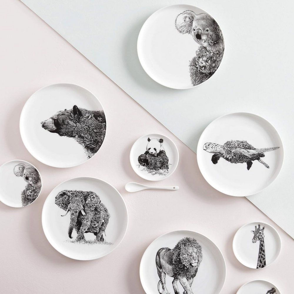 Maxwell & Williams Marini Ferlazzo Wildlife Side Plate, Asiatic Black Bear