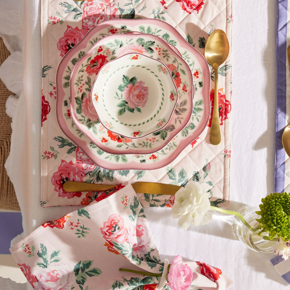 Cath Kidson Archive Rose 12 Piece Dinner Set