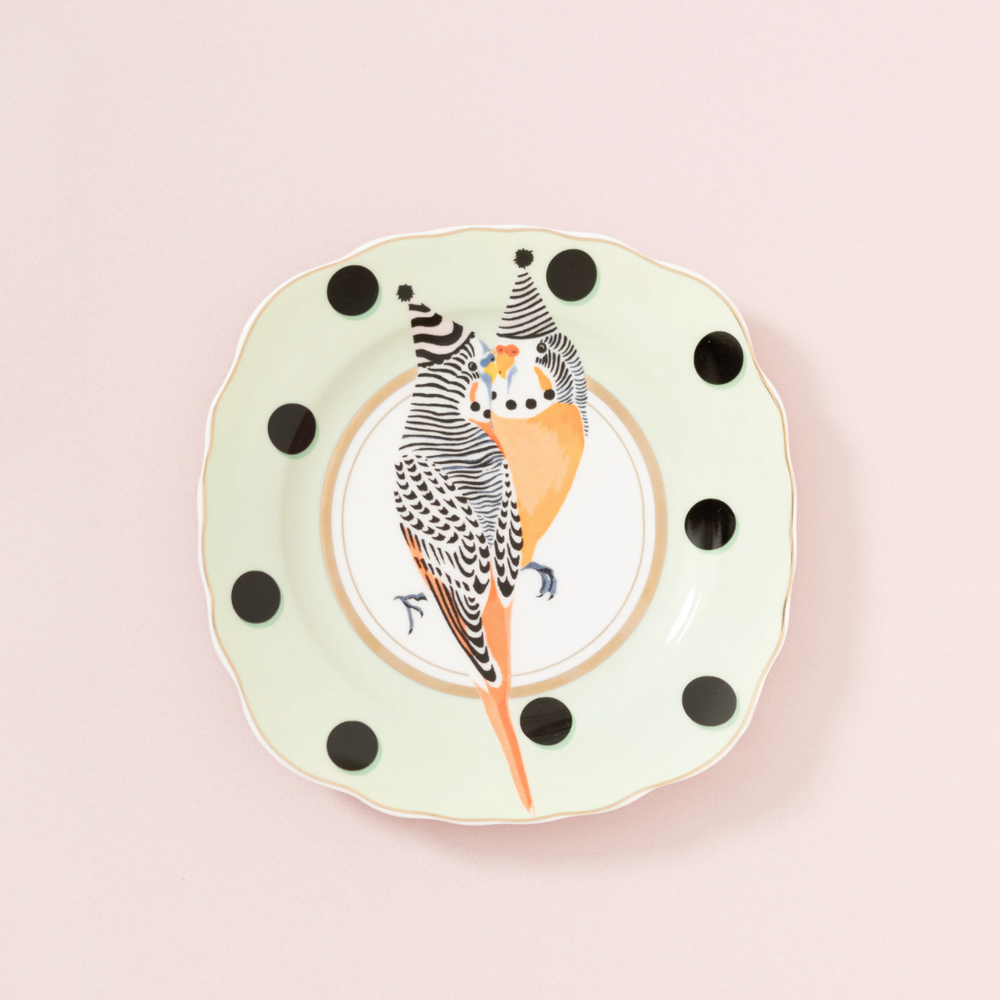 Yvonne Ellen Budgie Tea Plate