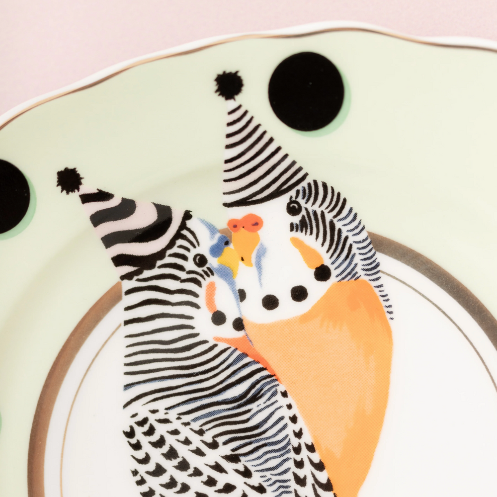Yvonne Ellen Budgie Tea Plate