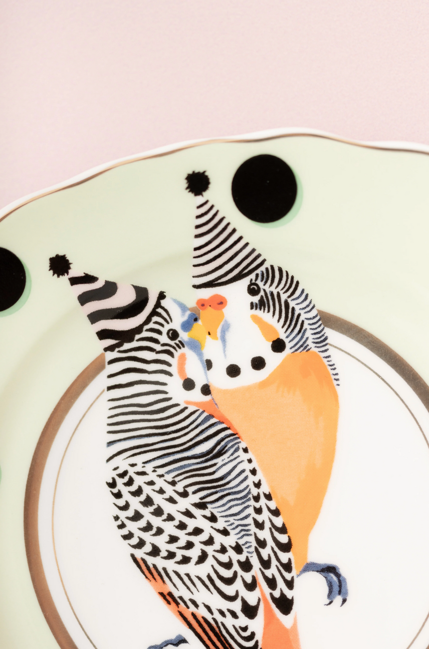Yvonne Ellen Budgie Tea Plate