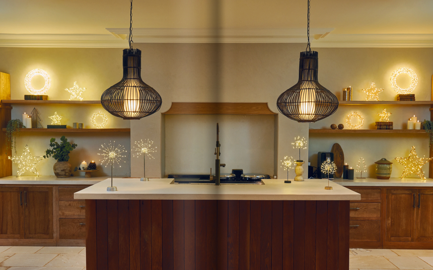 Starburst Mini Table LED Fairy Light, Gold