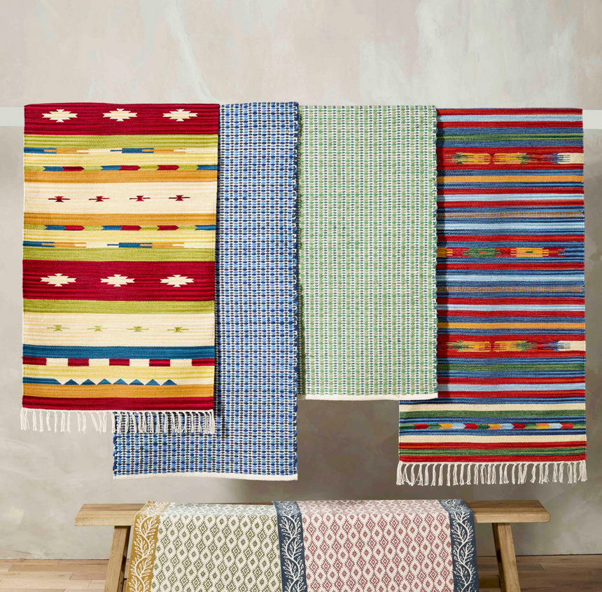 Walton & Co Kilim Wide Stripe Cotton Rug