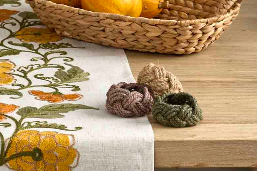 Walton & Co Jute Napkin Ring, Olive