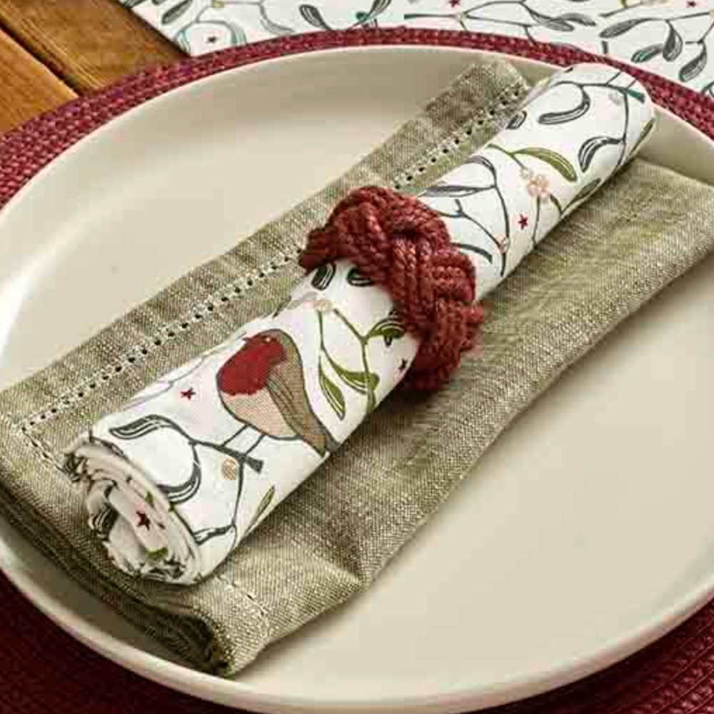 Walton & Co Jute Napkin Ring, Conker