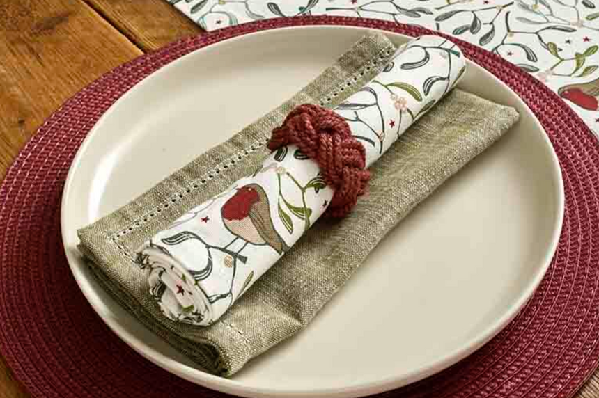 Walton & Co Jute Napkin Ring, Conker