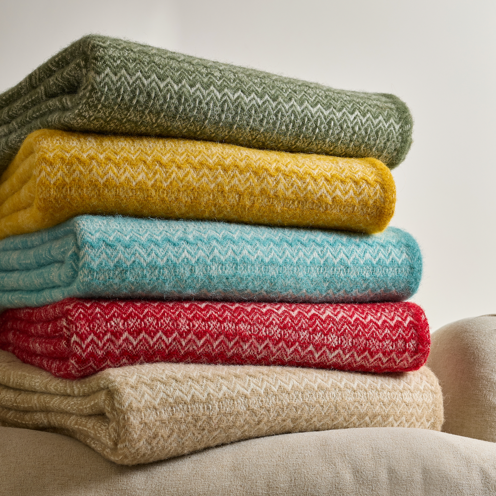 Tweedmill Fair Isle Pure New Wool Throw, Red
