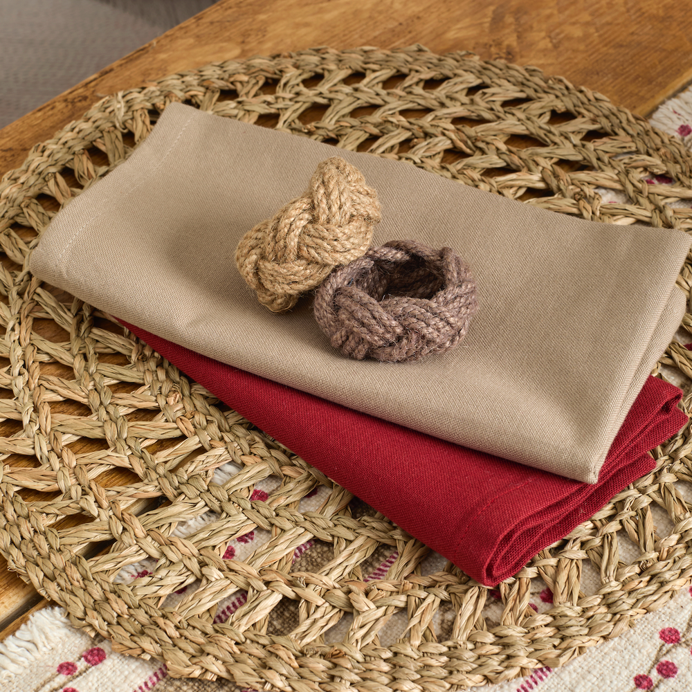 Walton & Co Cotton Napkins, Stone (Set Of 4)