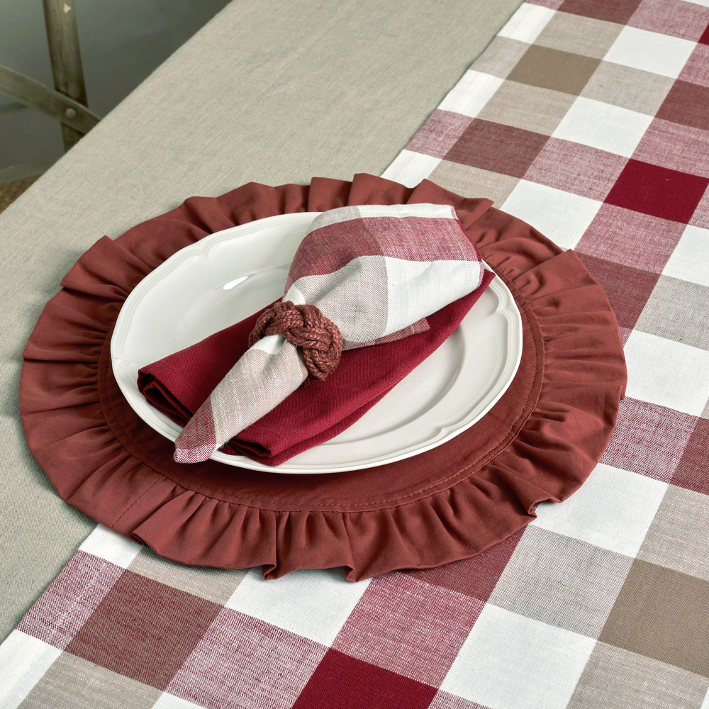 Walton & Co Vermont Napkins Merlot & Mocha (set of 4)