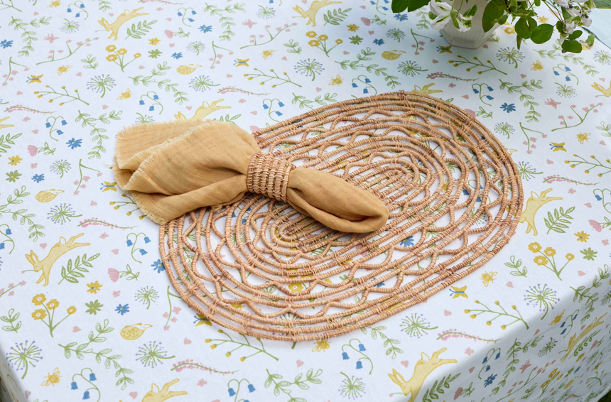 Walton & Co Soft Weave Cotton Napkins, Saffron (Set Of 2)