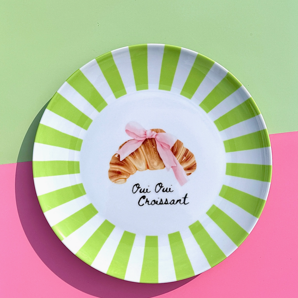 Croissant Ceramic Side Plate By Ms Doodle