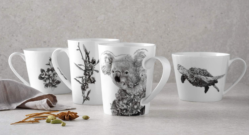 Maxwell & Williams Marini Ferlazzo Wildlife Mug, Green Sea Turtle